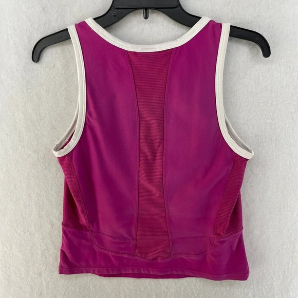 Nike Tank Top Womens Medium Pink Dri- Fit Cropped Logo Breathable Pullover - Picture 2 of 7